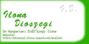 ilona dioszegi business card